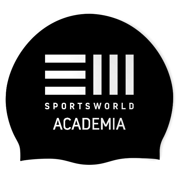 Sports World (BLK/01) - Wrinkle-Free Silicone Swimming Cap