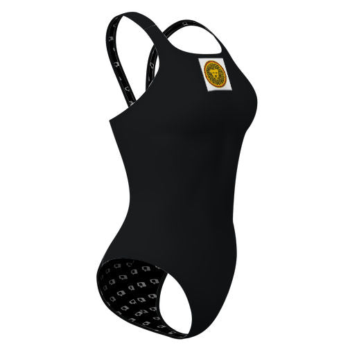 leones negros amarillo - Solid Classic Strap Swimsuit - PERSONALIZED