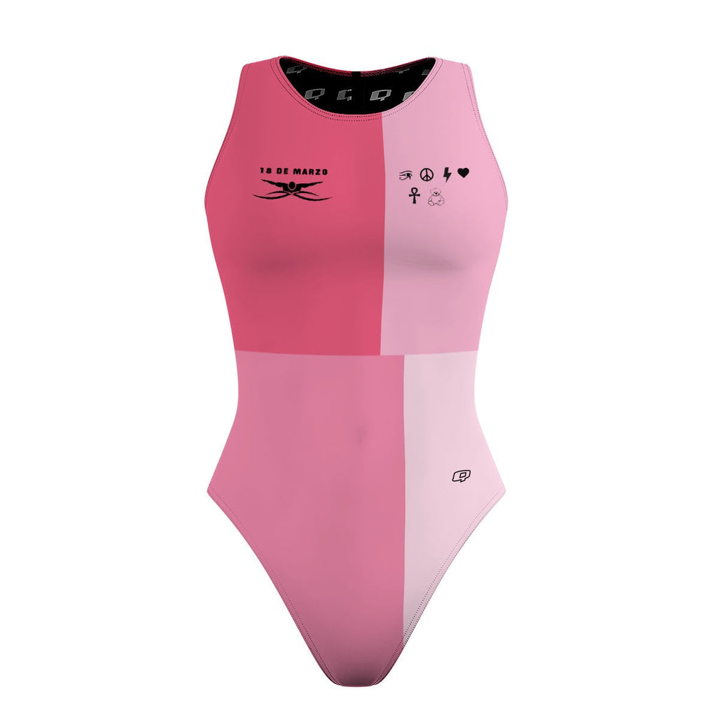 18 de Marzo - Rosa - Women's Waterpolo Swimsuit Classic Cut