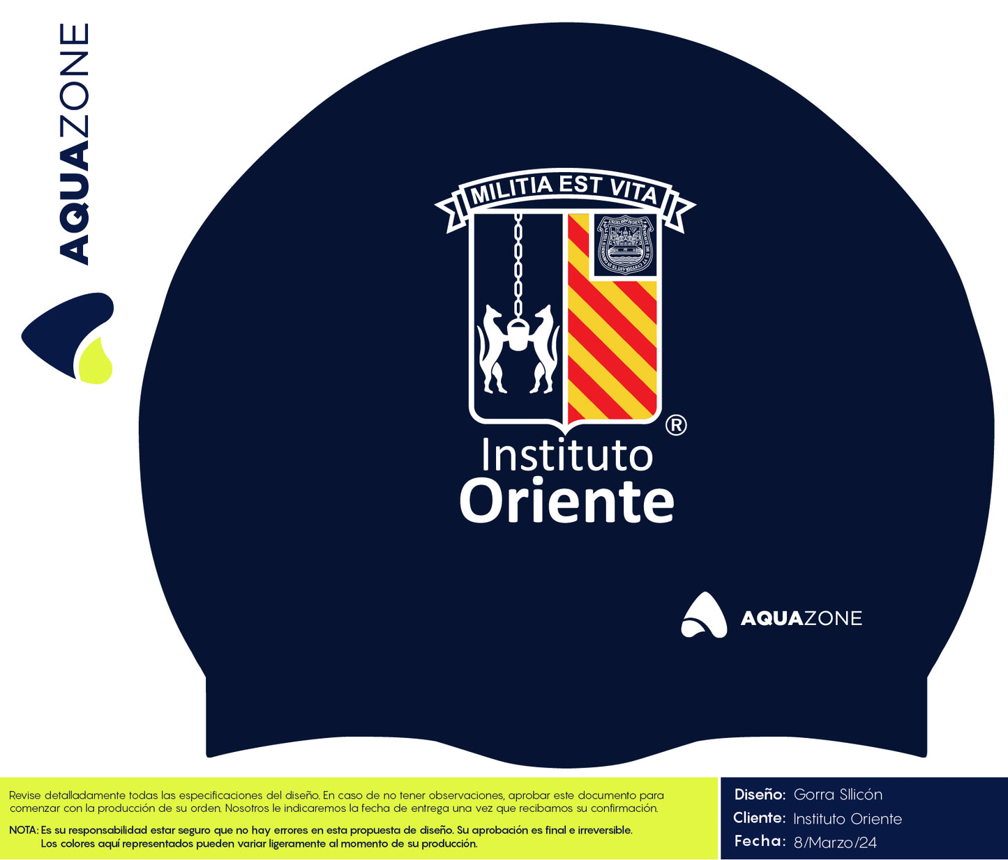 Instituto Oriente gorra aquazone silicon