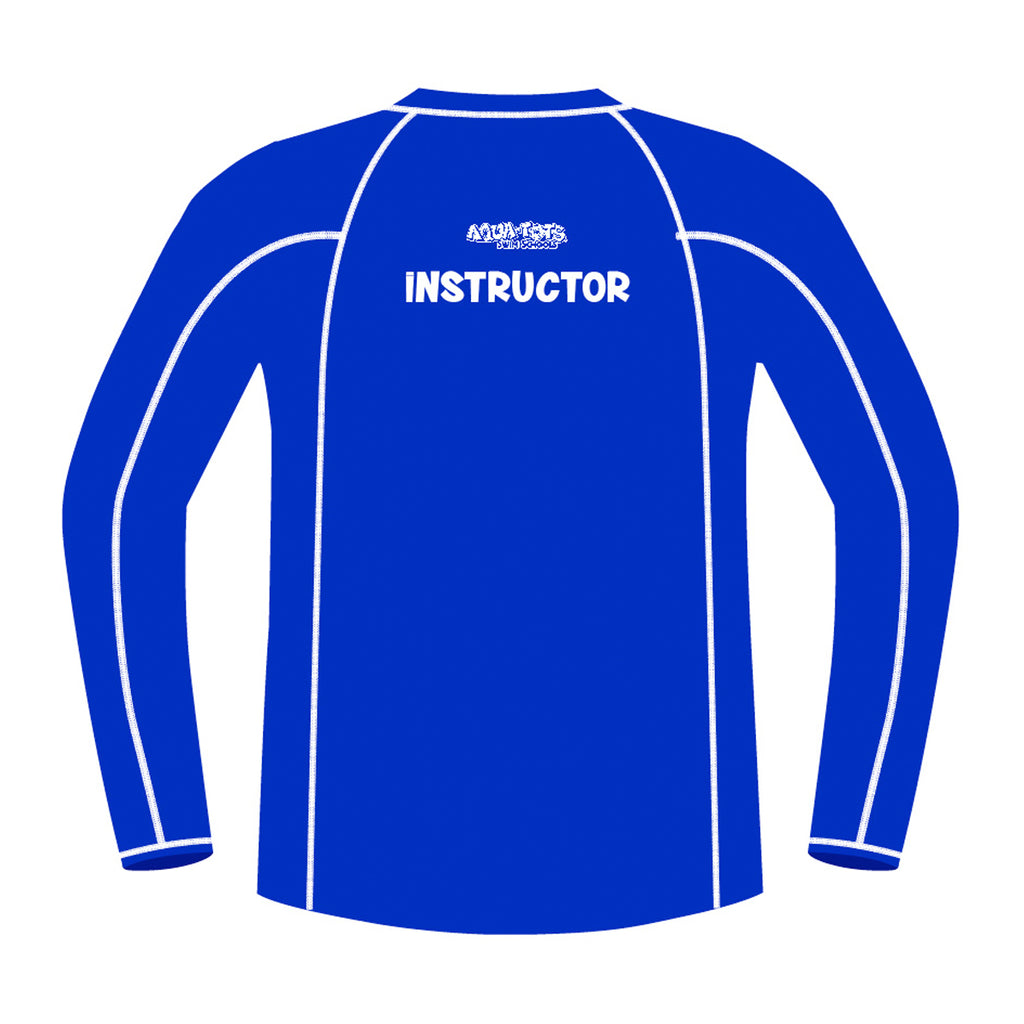 Aqua Tots Swim Schools Blue - Men's Surf UPF50+ Long Sleeve Rash Guard