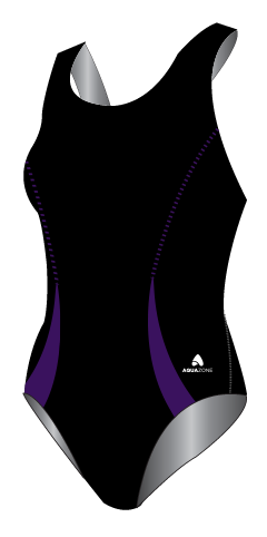 TB NIÑA PBT TALA WIDE STRAP V BACK NEGRO/MORADO