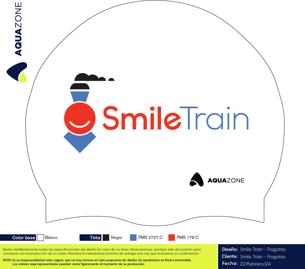 GORRA SILICON AQUAZONE BLANCA SMILE TRAIN FRAGATAS