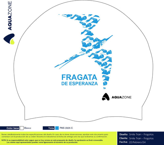 GORRA SILICON AQUAZONE BLANCA SMILE TRAIN FRAGATAS