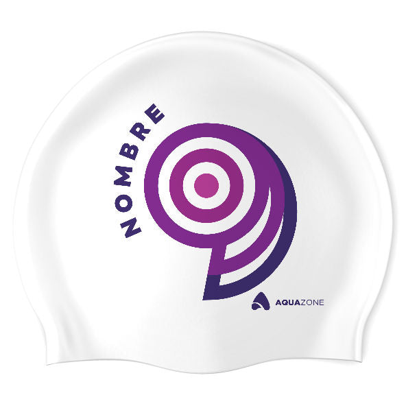 Nautilus 26 (WHT/08/P) - Gorra Redonda de Silicón para Natación