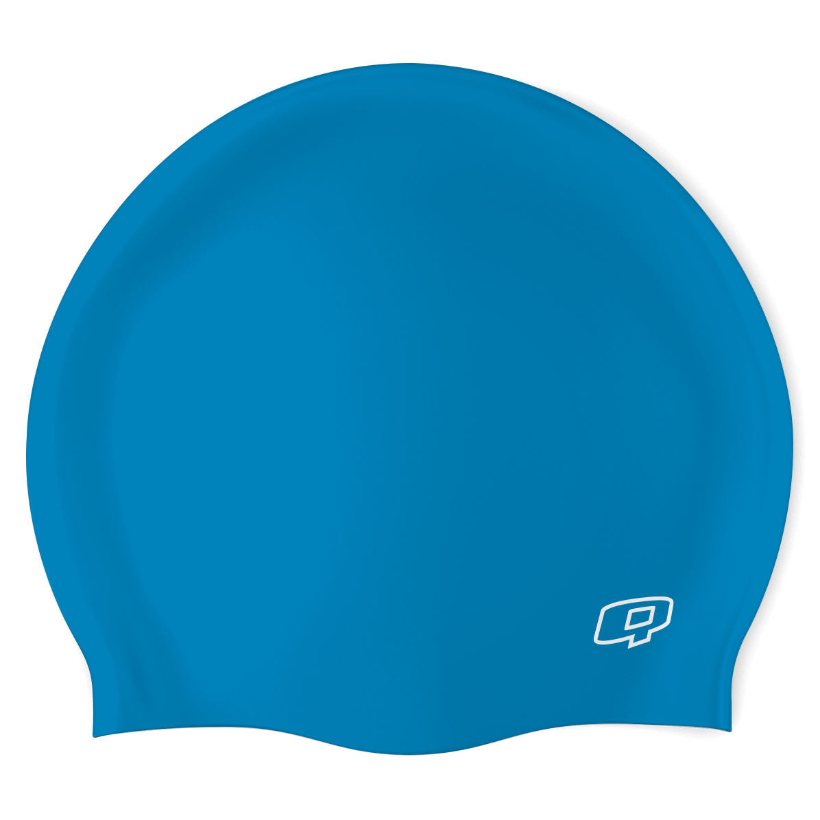Q - Light Blue - Wrinkle-Free Silicone Swimming Cap