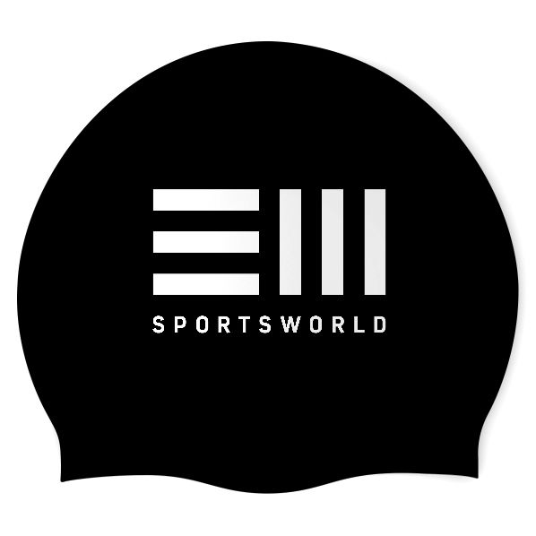 Sports World (BLK-01) - Gorra Redonda de Silicón para Natación