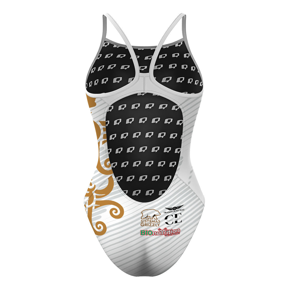 Krakens - White - Skinny Strap Swimsuit