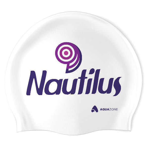Nautilus 26 (WHT/08/P) - Gorra Redonda de Silicón para Natación