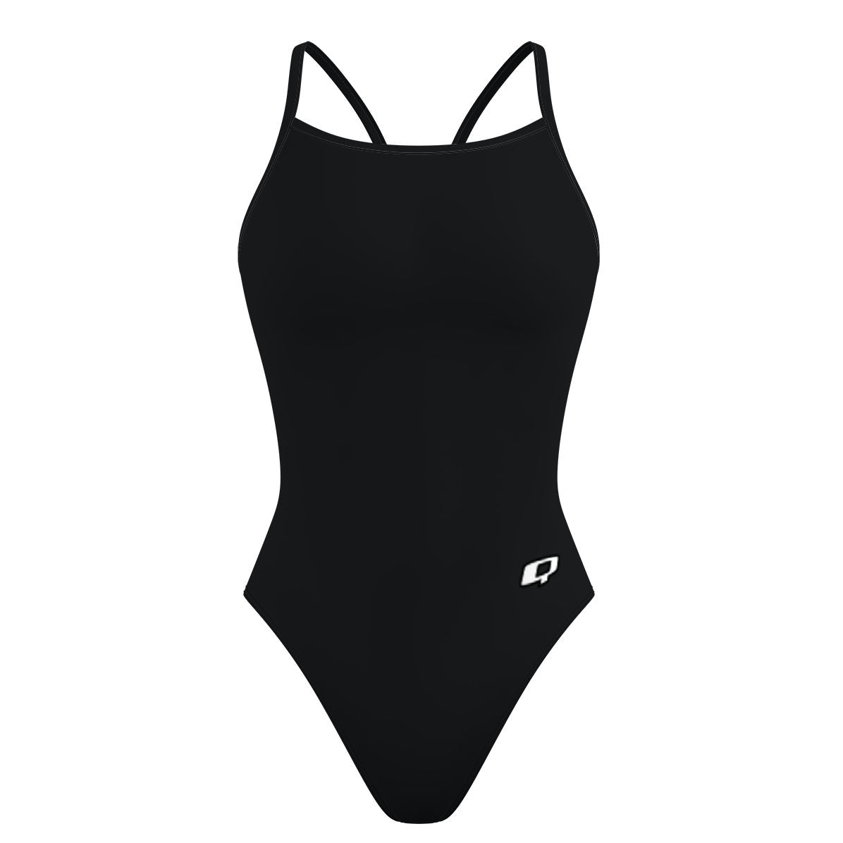 Skinny Strap Negro - Solid Skinny Strap Swimsuit