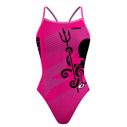 Krakens - Hot Pink - Skinny Strap Swimsuit