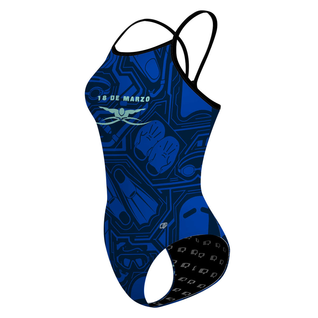 18 de Marzo - Azul - Skinny Strap Swimsuit