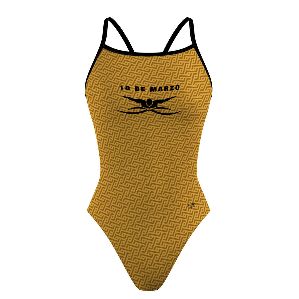18 de Marzo - Dorado - Skinny Strap Swimsuit