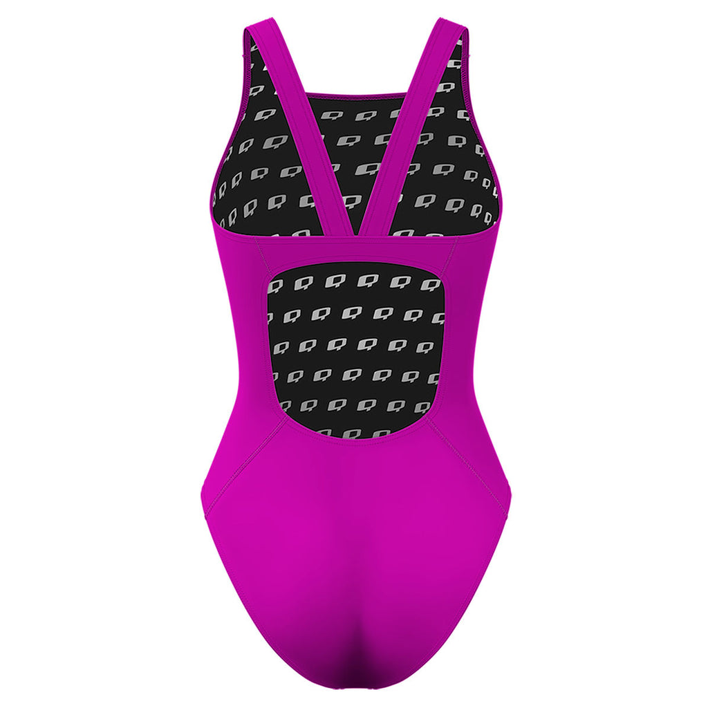 Wave - Cereza/Gris - Classic Strap Swimsuit