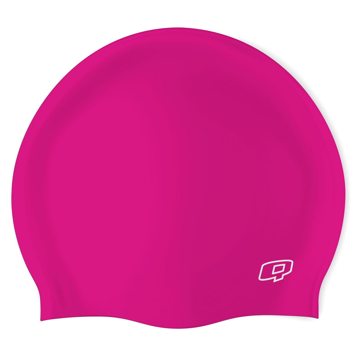 Q - Hot Pink - Wrinkle-Free Silicone Swimming Cap