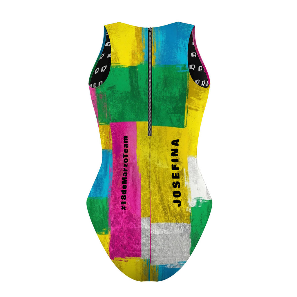 18 de Marzo V26 - Claro - Women's Waterpolo Swimsuit Classic Cut