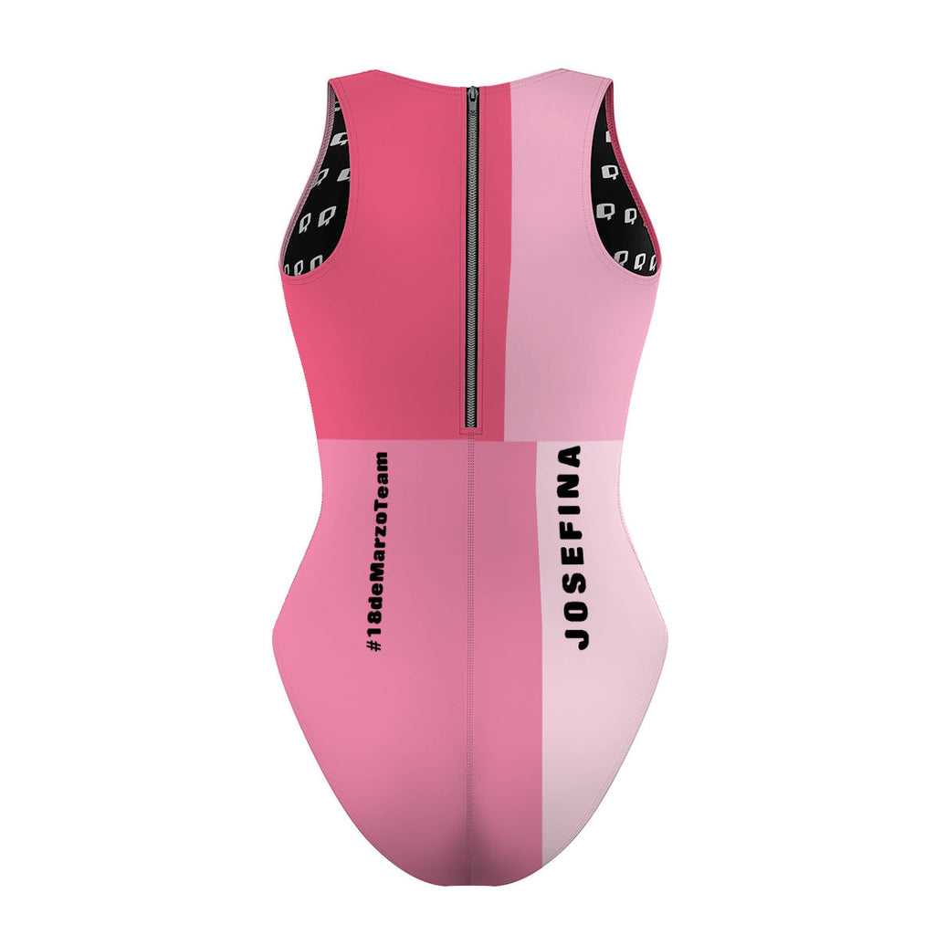 18 de Marzo - Rosa - Women's Waterpolo Swimsuit Classic Cut