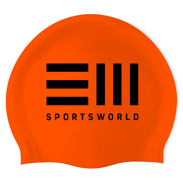 Sports World - Orca (ORG/02) - Gorra Redonda de Silicón para Natación