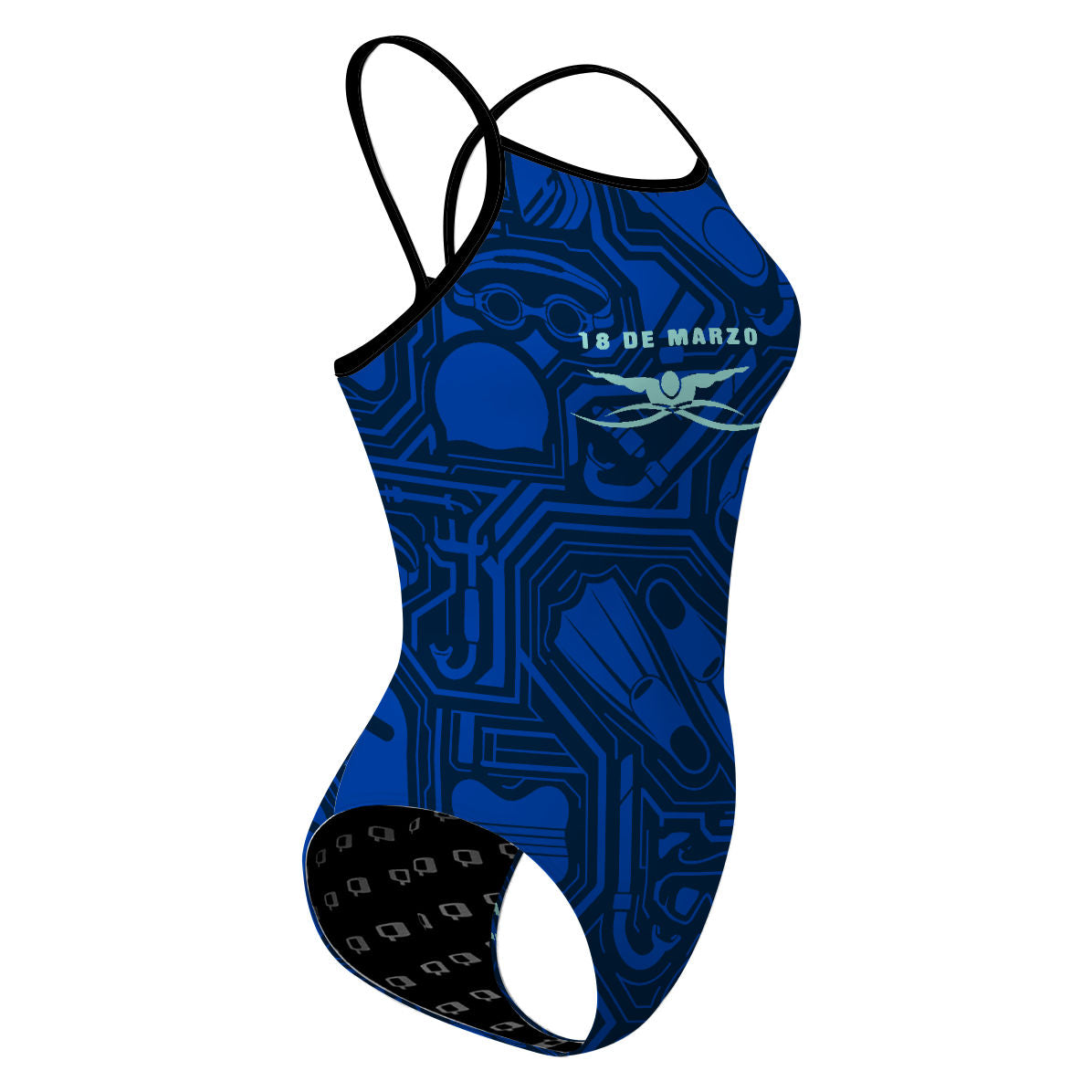 18 de Marzo - Azul - Skinny Strap Swimsuit