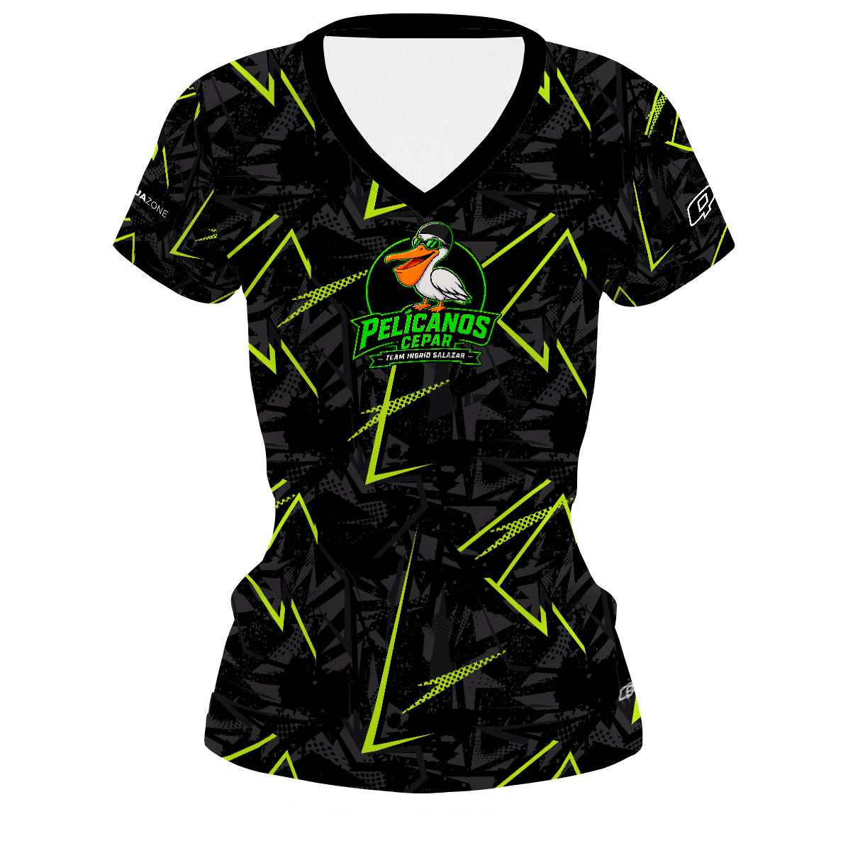 Acuatica Pelicanos - Performance Shirt de Manga Corta para Mujer