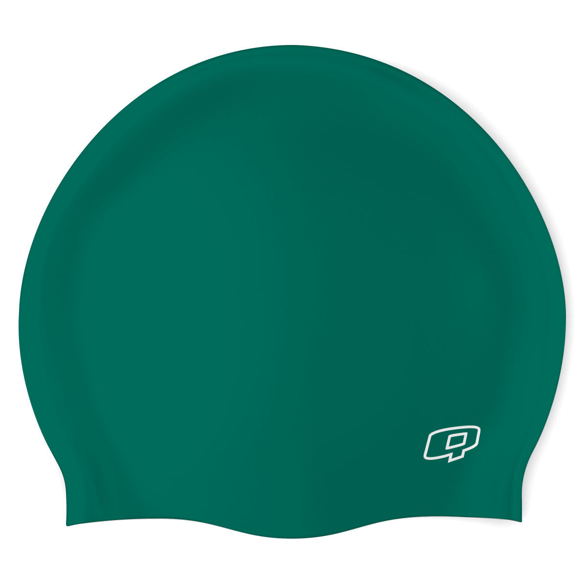 Q - Dark Green - Wrinkle-Free Silicone Swimming Cap