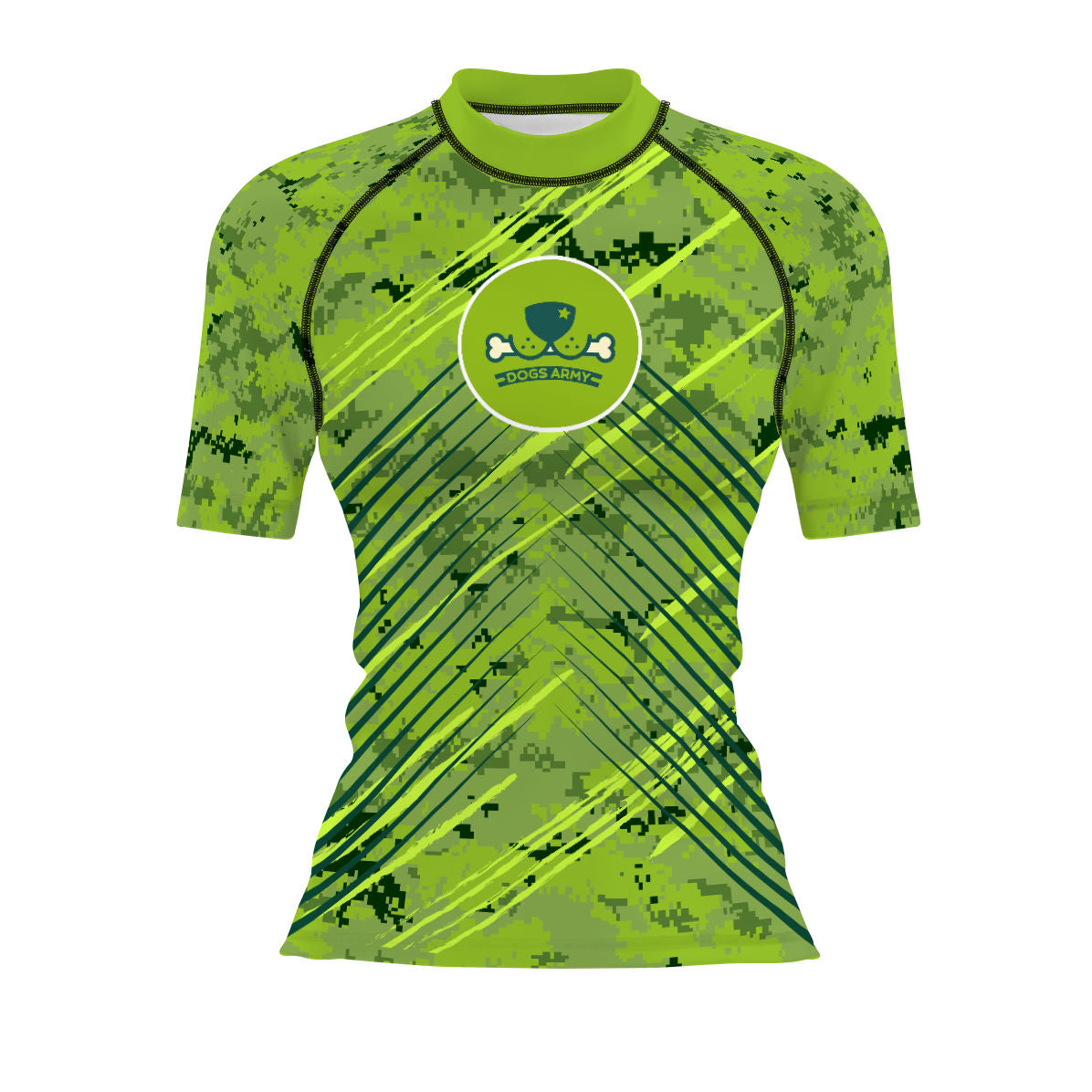Dogs Army V2 - Women's Surf UPF50+ Short Sleeve Rash Guard
