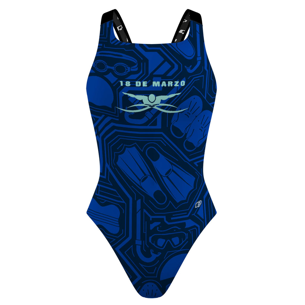 18 de Marzo - Azul - Classic Strap Swimsuit