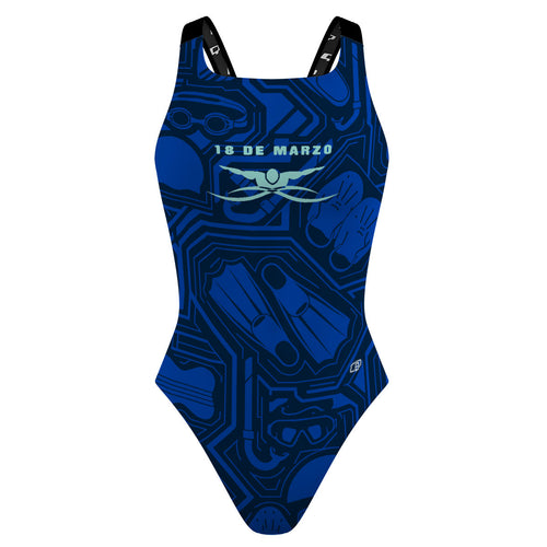 18 de Marzo - Azul - Classic Strap Swimsuit