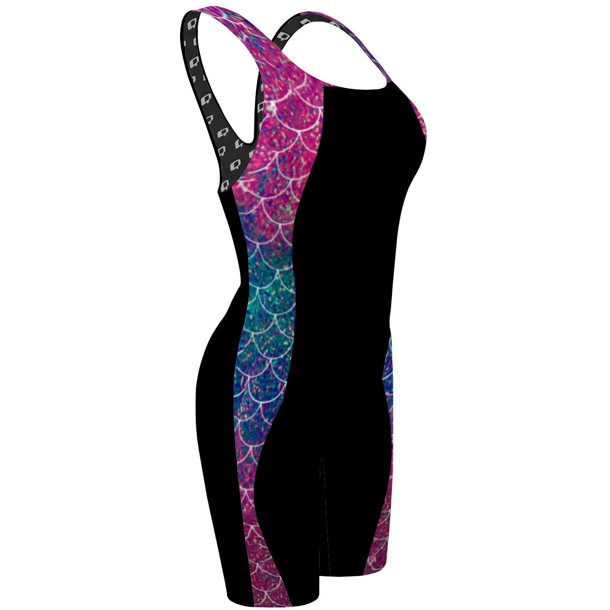 Mermaid Scales - Costados semi-sublimado - Classic Strap Long Knee Women Jammer