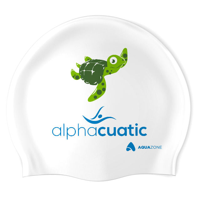 Grupo ALPHA 05 (WHT/04) - Wrinkle-Free Silicone Swimming Cap