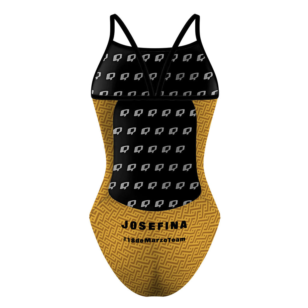 18 de Marzo - Dorado - Sunback Tank Swimsuit
