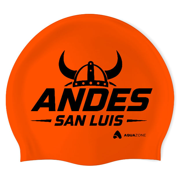Andes San Luis (ORG/01/P) - Gorra Redonda de Silicón para Natación