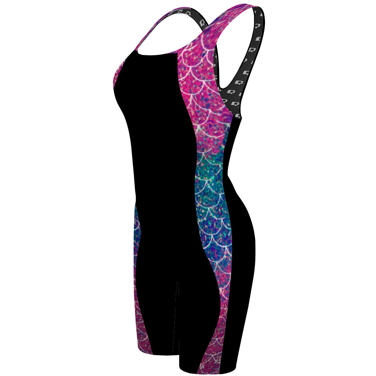 Mermaid Scales - Costados semi-sublimado - Classic Strap Long Knee Women Jammer