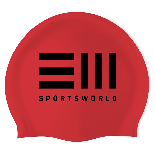 Sports World - Delfin  (RED/02) - Gorra Redonda de Silicón para Natación
