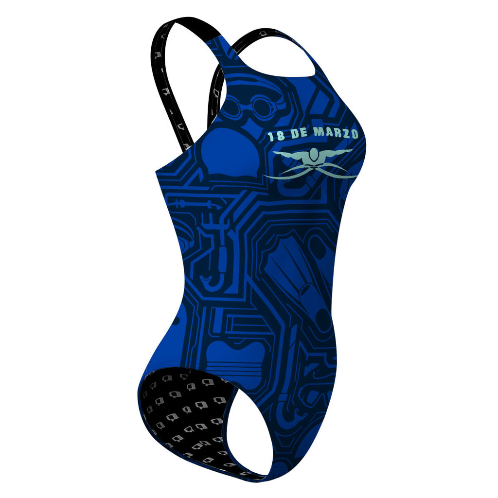 18 de Marzo - Azul - Classic Strap Swimsuit