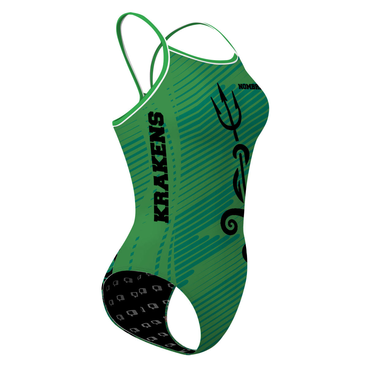 Krakens - Kelly Green - Skinny Strap Swimsuit