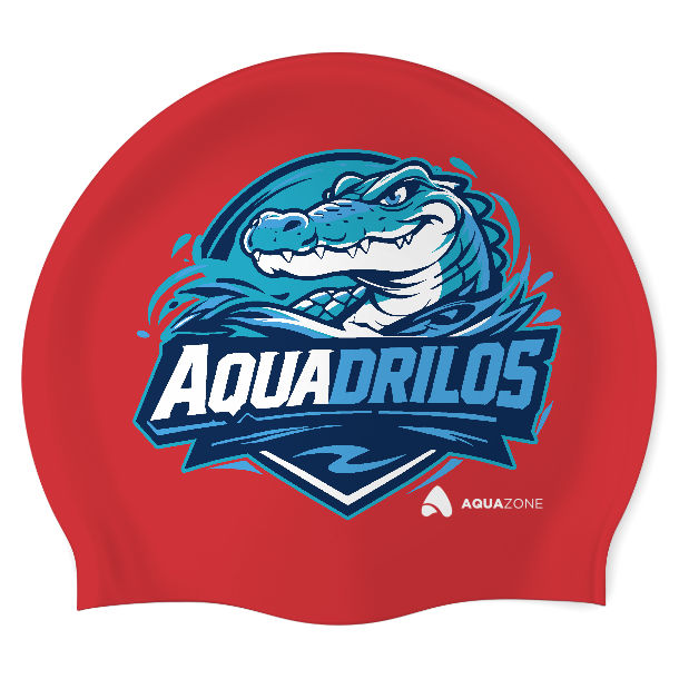 Aquadrilos (RED/04) - Wrinkle-Free Silicone Swimming Cap