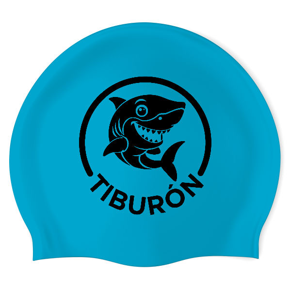 Sports World - Tiburon (ABL/02) - Gorra Redonda de Silicón para Natación
