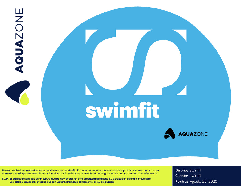 GORRA DE SILICON AQUA ZONE LISA - SWIMFIT ZAIDA