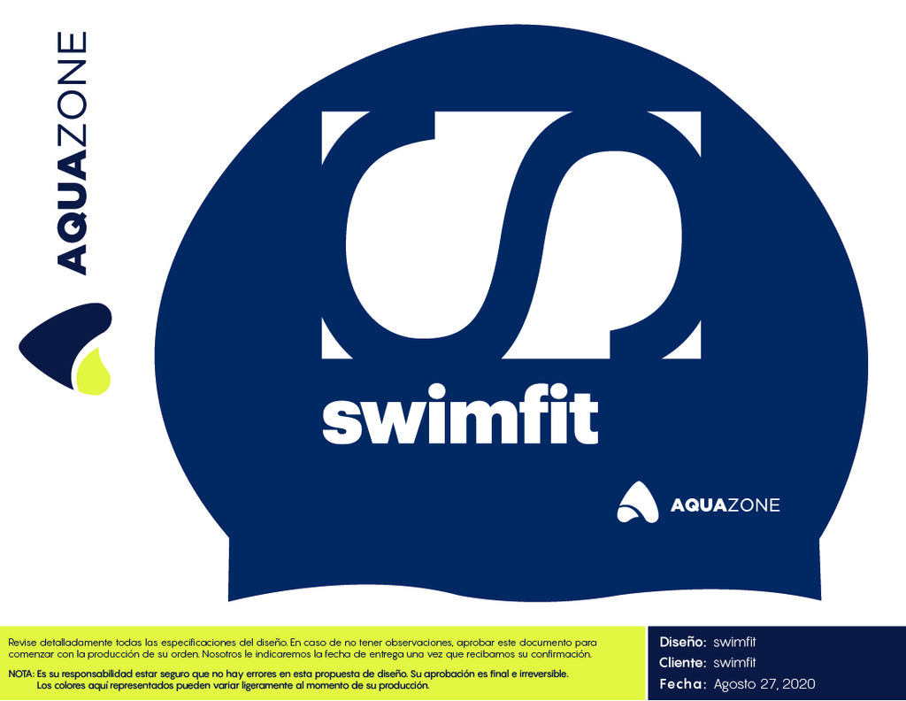 GORRA DE SILICON AQUA ZONE LISA - SWIMFIT ZAIDA