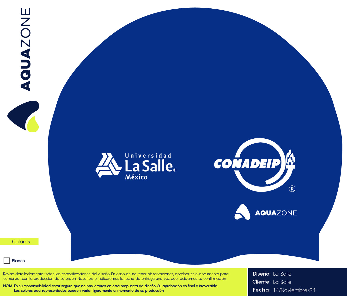 LA SALLE - Classic Silicone Swimming Cap 01T