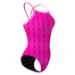Hot Pink Plaid - Skinny Strap Swimsuit