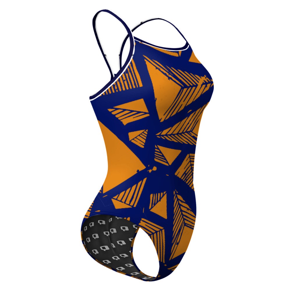 Pyramid-Navy/Orange-20 - Skinny Strap