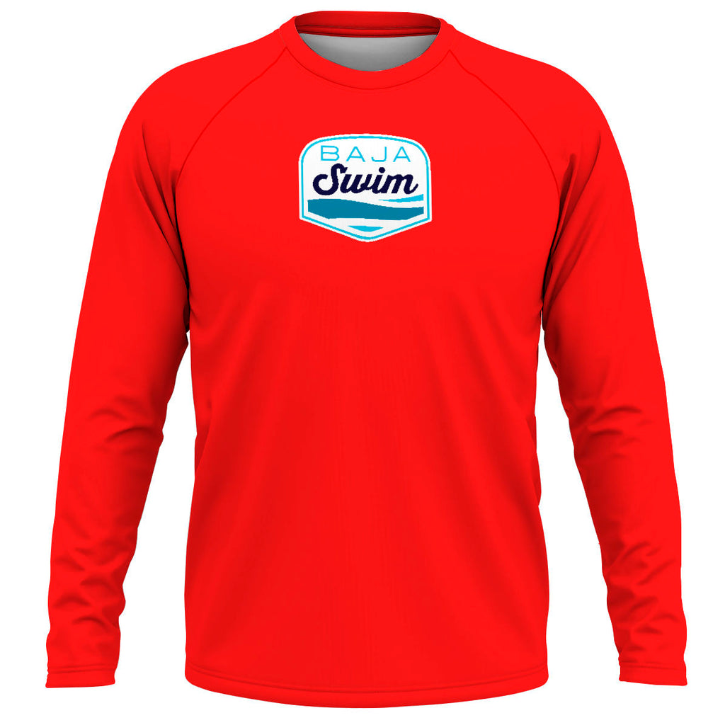 Baja Swim Red - Loose Fit Long Sleeve Rash guard