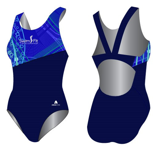 T-B INFANTIL PBT SEMIESTAMPADOS DIAGONAL WIDE STRAP V BACK SWIMFIT