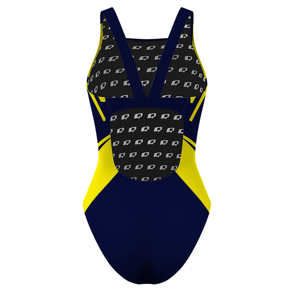 PBT Racer Waves Marino/Amarillo - Classic Strap Swimsuit