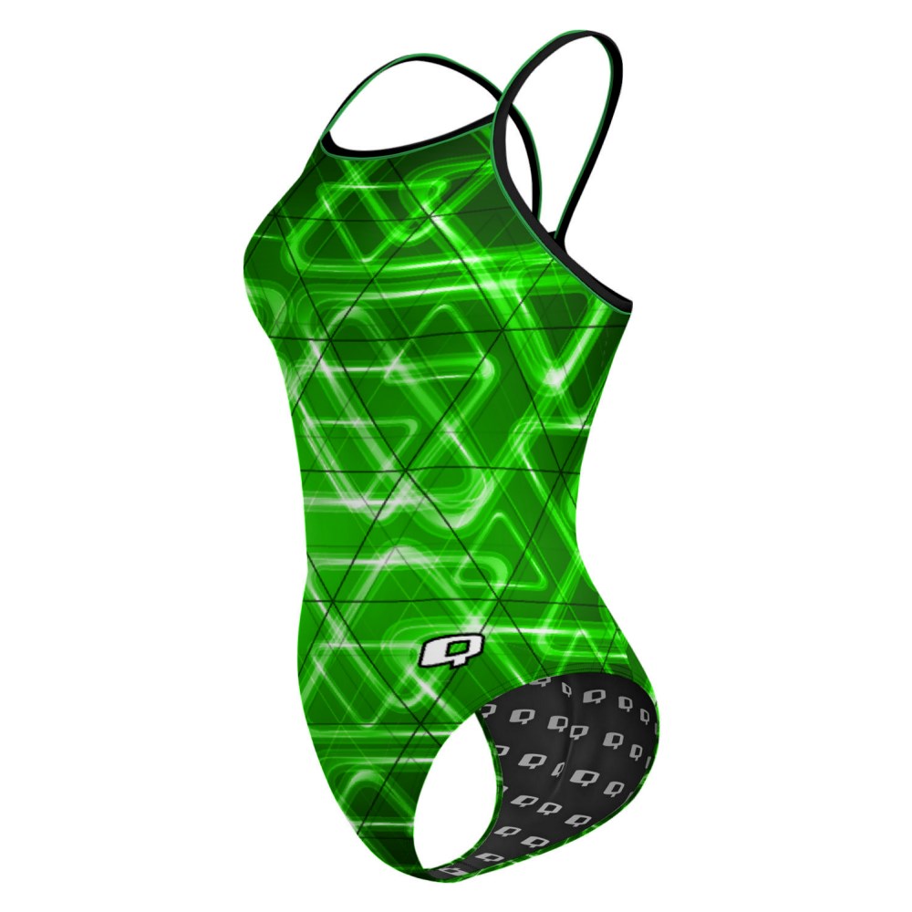 Neon Alien Skinny Strap Swimsuit