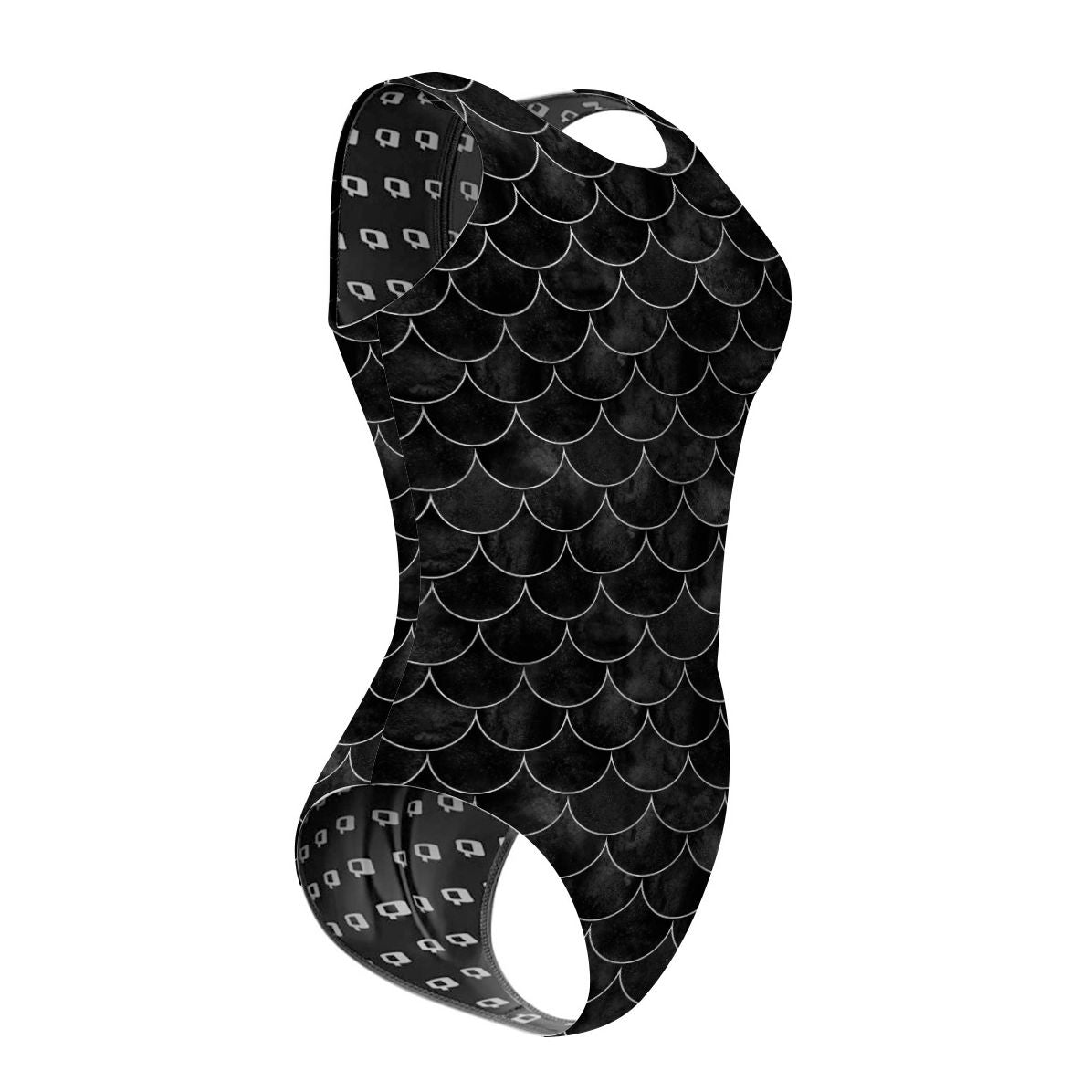 Black Scales - Women's Waterpolo Swimsuit Classic Cut