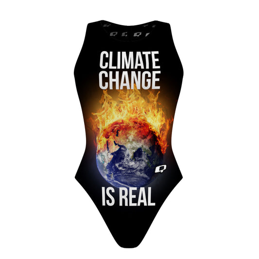 Climate Strike - Women's Waterpolo Swimsuit Classic Cut