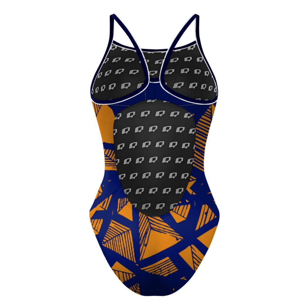 Pyramid-Navy/Orange-20 - Skinny Strap